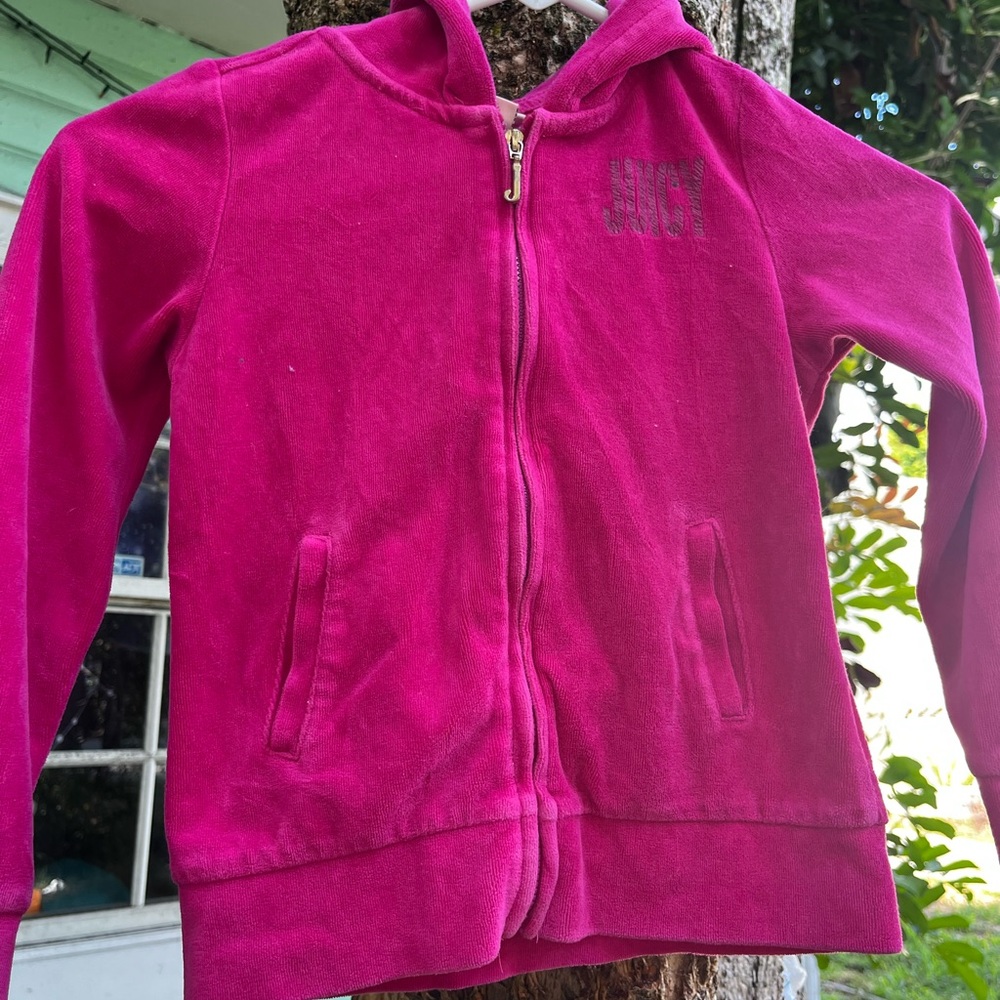 Kids Pink Hooded Zip-Up sweater